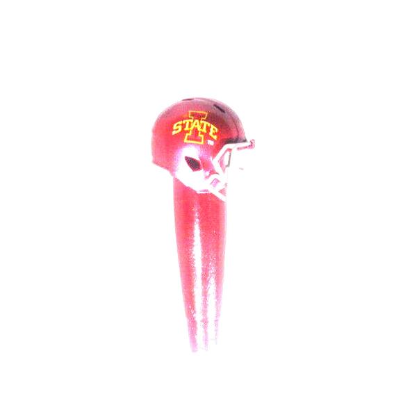 NCAA Iowa State Cyclones Tap Handle NCAA Football Beer Keg Red Wood Kegerator - Picture 3 of 3